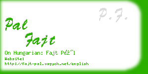 pal fajt business card